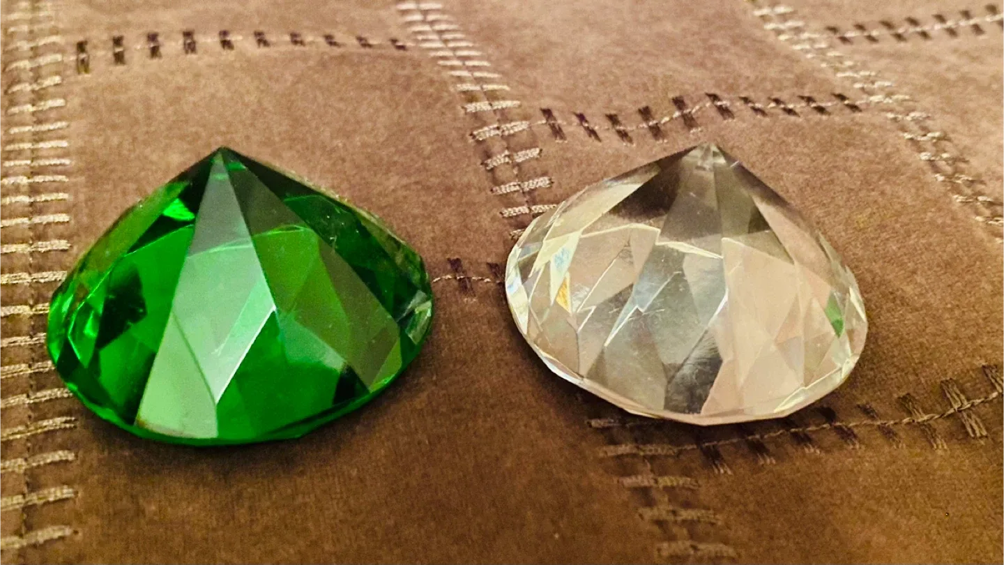 Decorative Green and Clear Gemstone Paperweights image indicator(5)