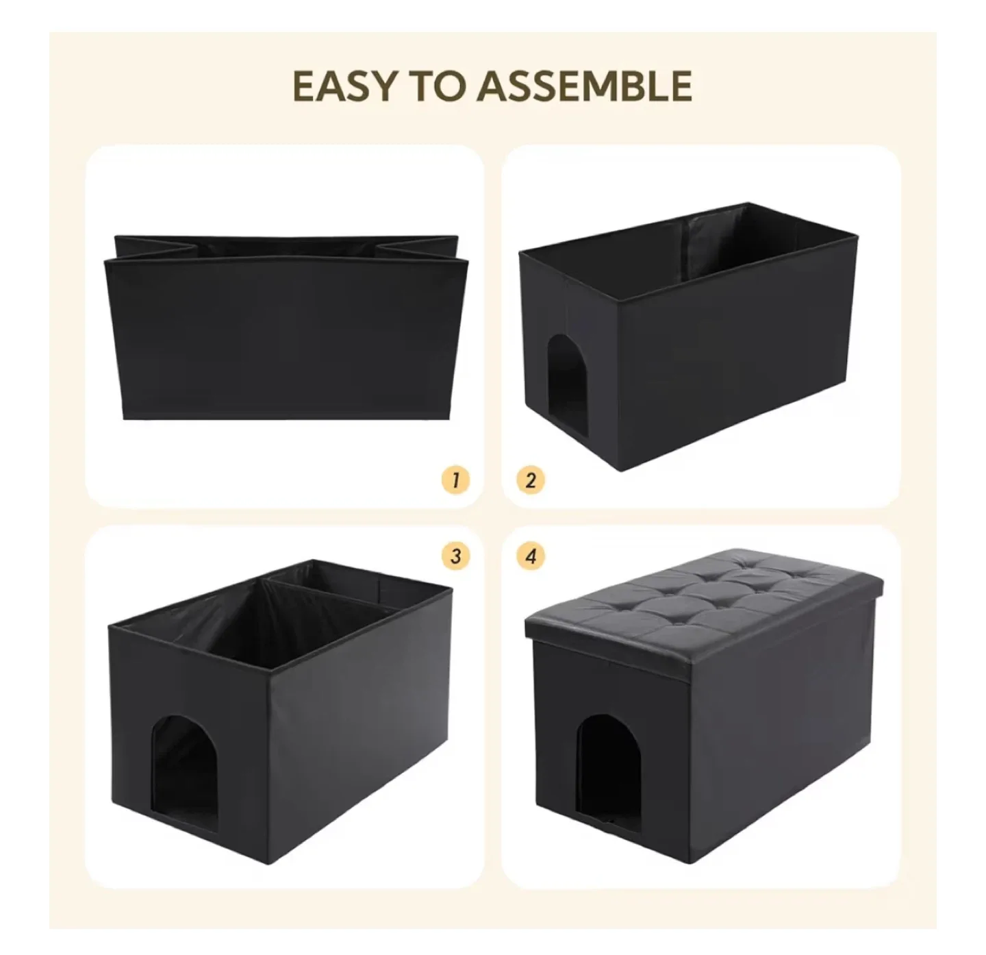 MEEXPAWS Cat Litter Box Enclosure - Extra Large image indicator(4)