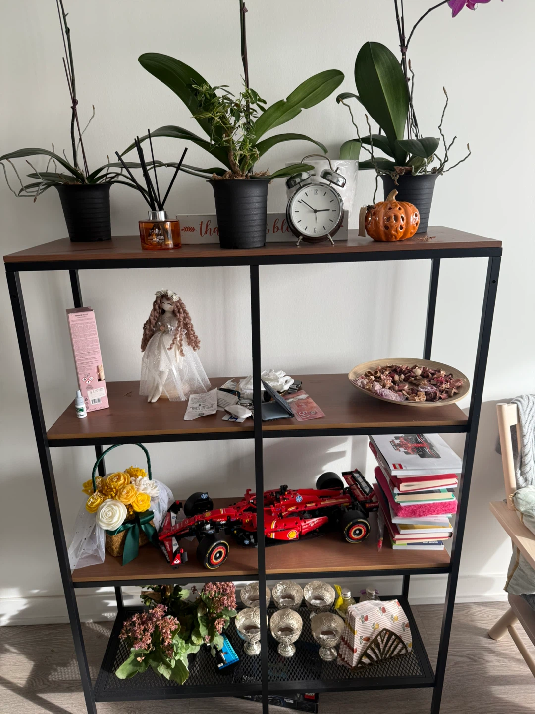 Shelving Unit - Brown & Black