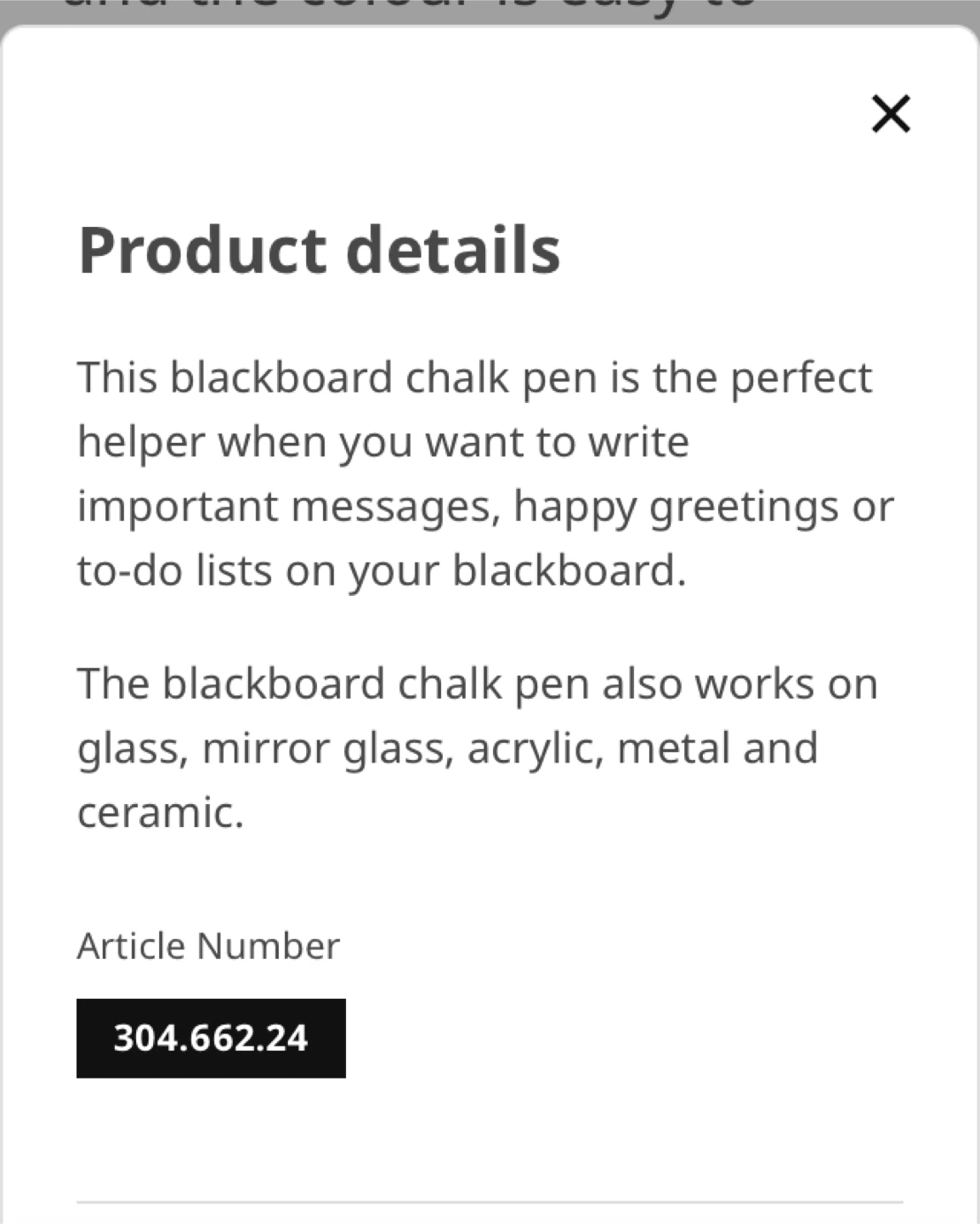 IKEA blackboard chalk pen and black sheet - photo 4