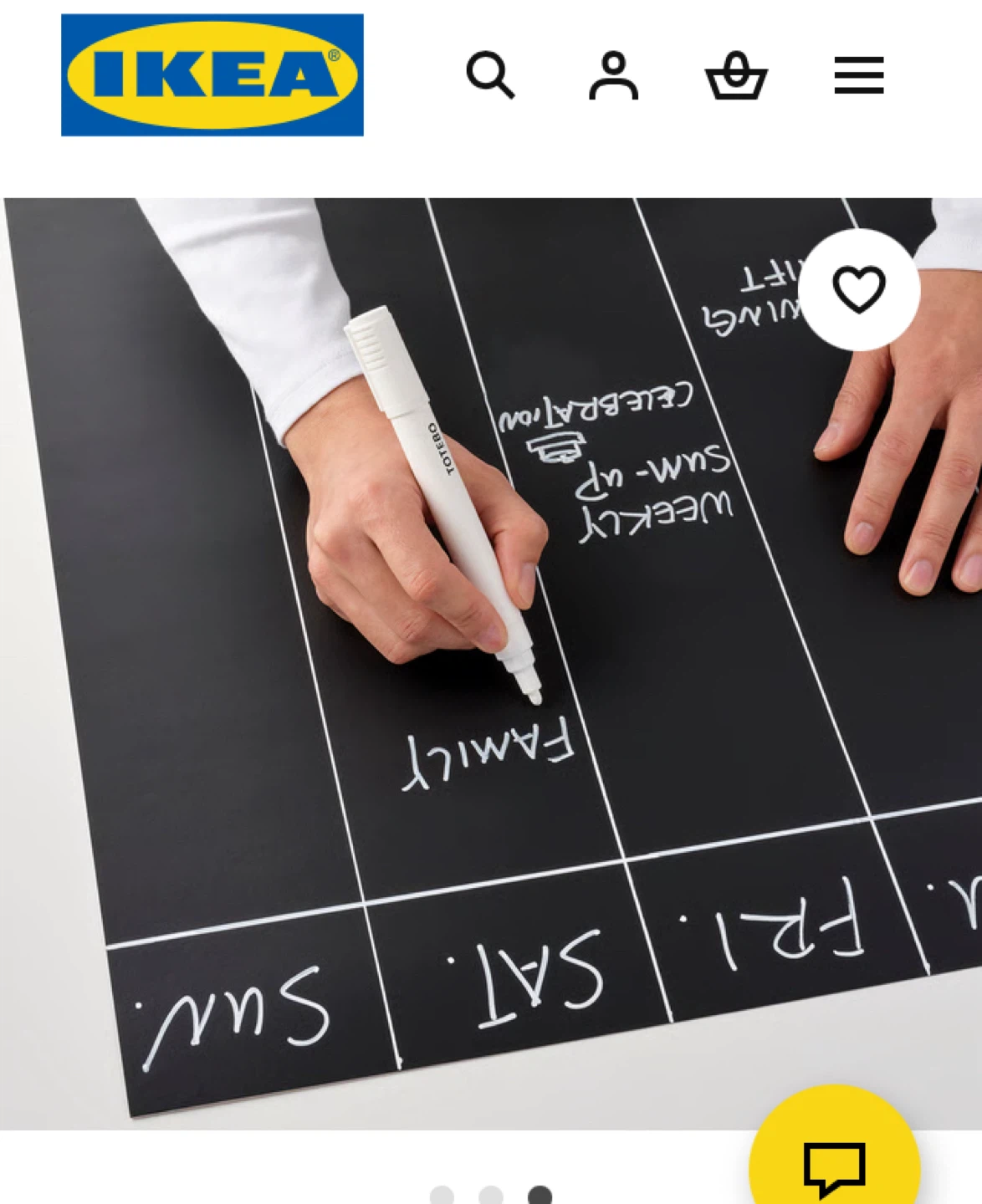 IKEA blackboard chalk pen and black sheet - photo 2