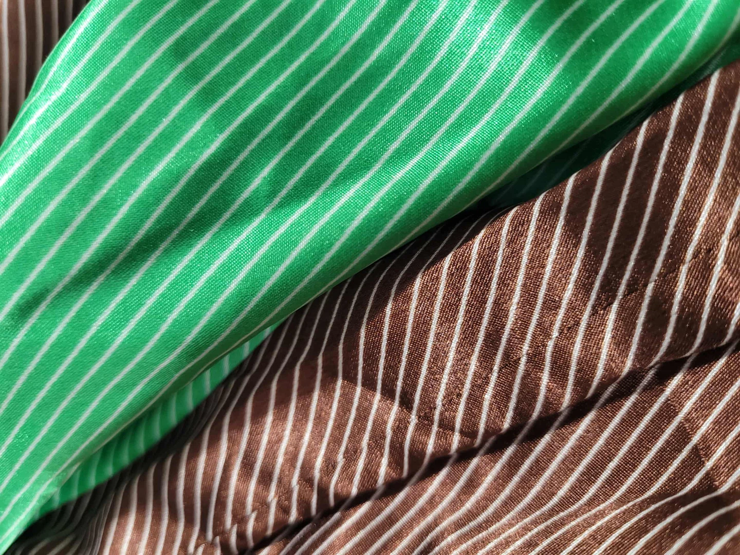 Donaldo Striped Shirts - Brown & Green, Size S - photo 3