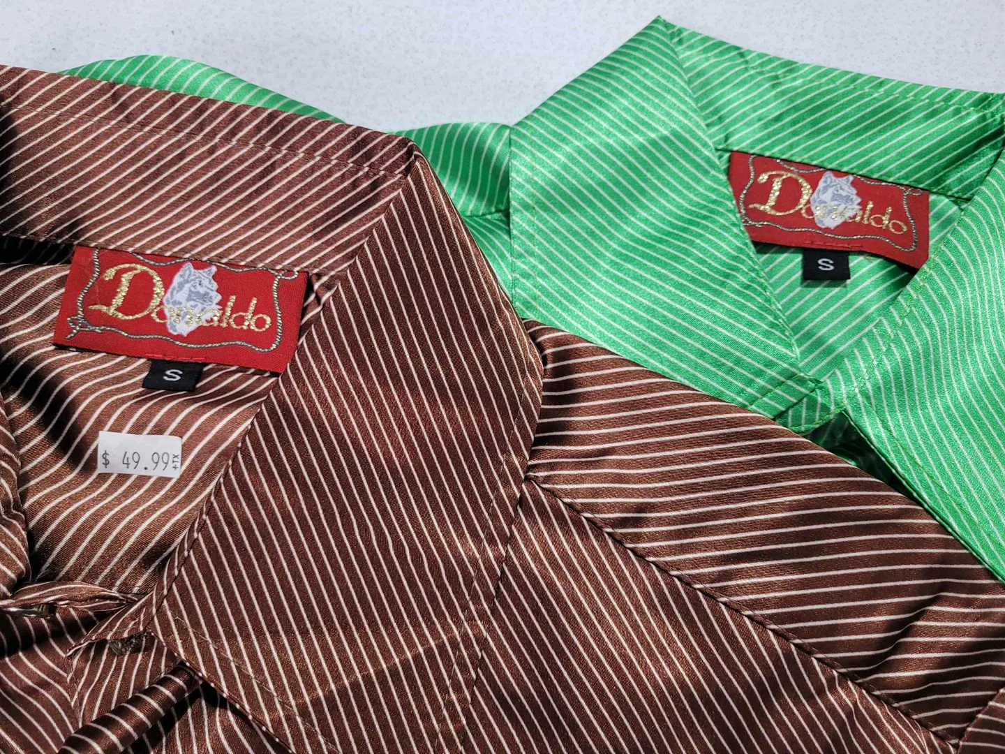 Donaldo Striped Shirts - Brown & Green, Size S image indicator(2)