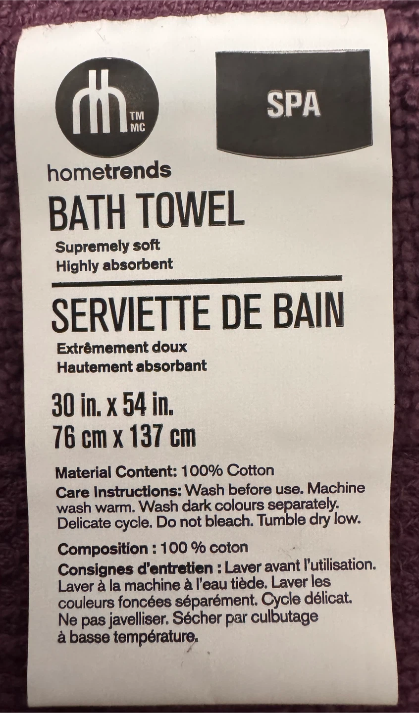 hometrends SPA Bath Towels - Set of 3. - photo 4