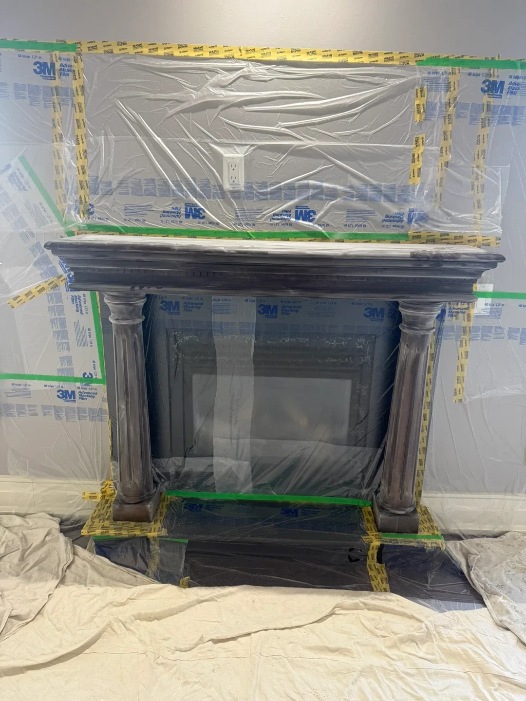 Fireplace Mantel refinishing and painting image indicator(2)