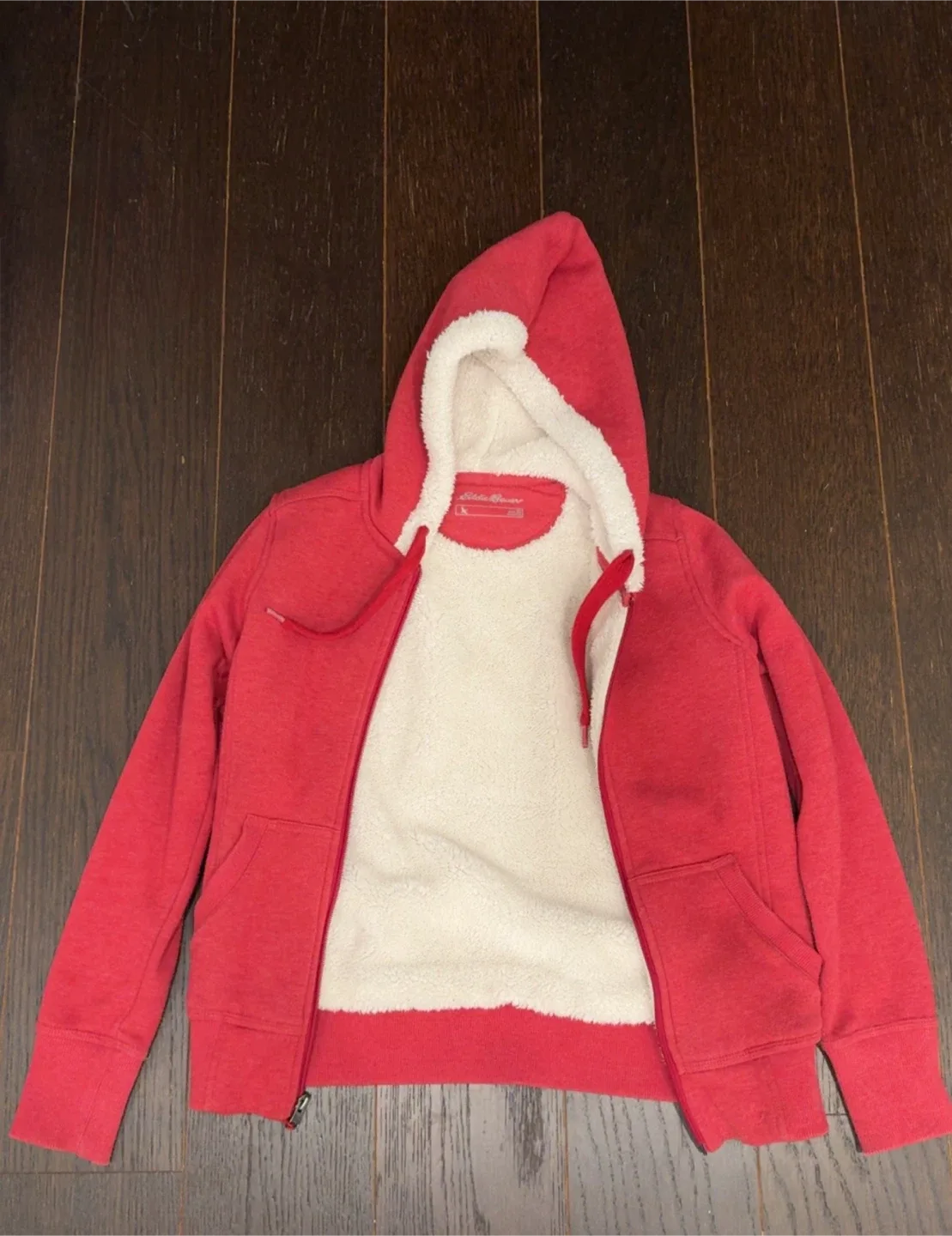 Eddie Bauer Women’s Fleece / Sherpa Lined Red Sweater image indicator(2)