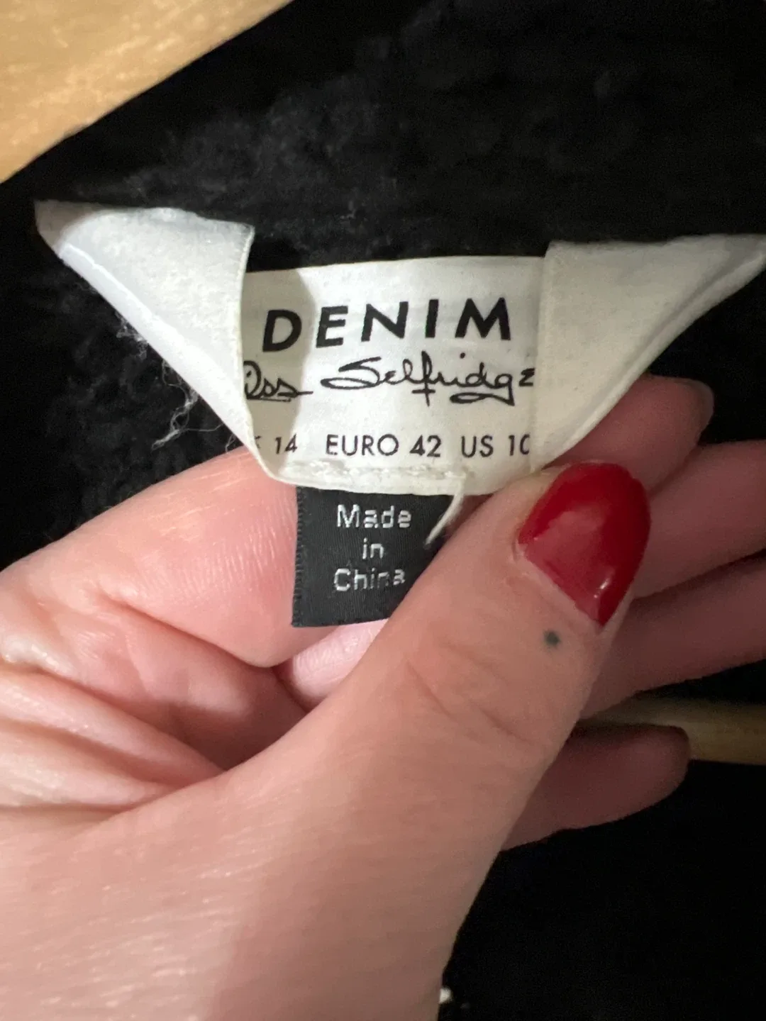 Black Denim Sherpa Jacket image indicator(6)