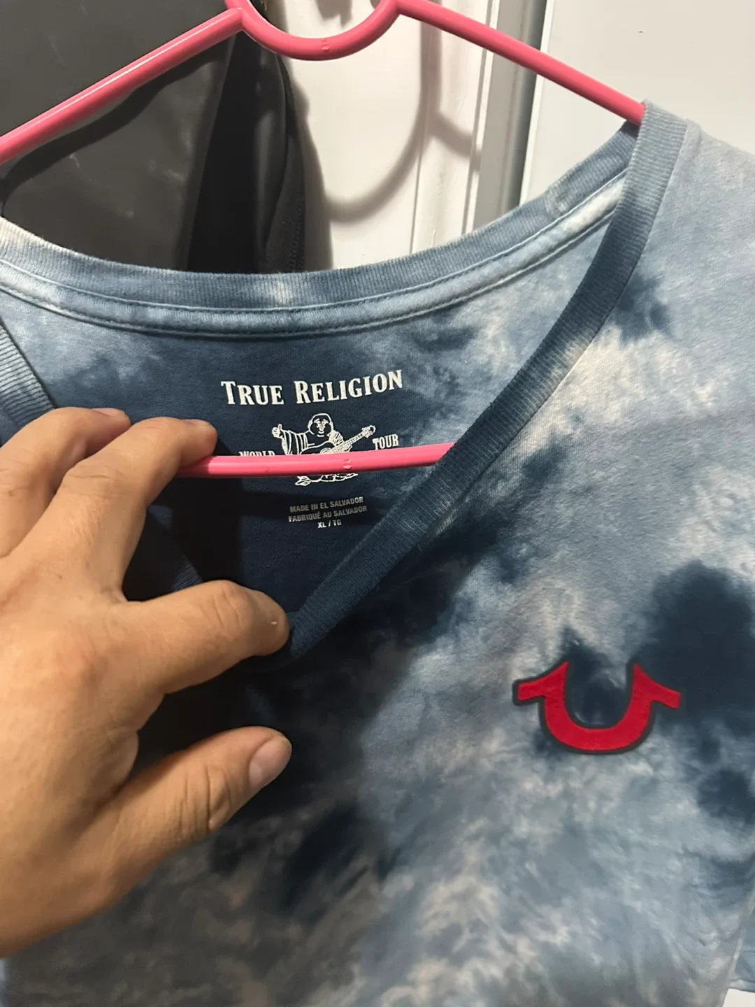 True Religion Blue Tie-Dye T-Shirt, XL image indicator(3)