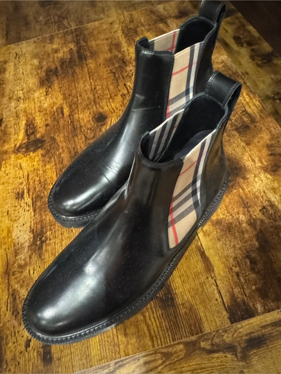Burberry Black Leather Ankle Boots Size 39 - photo 2