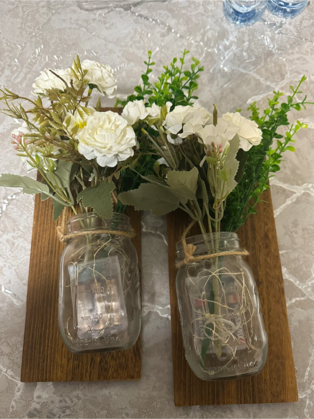 Rustic Wall Decor Mason Jar Sconces - Brown - photo 2