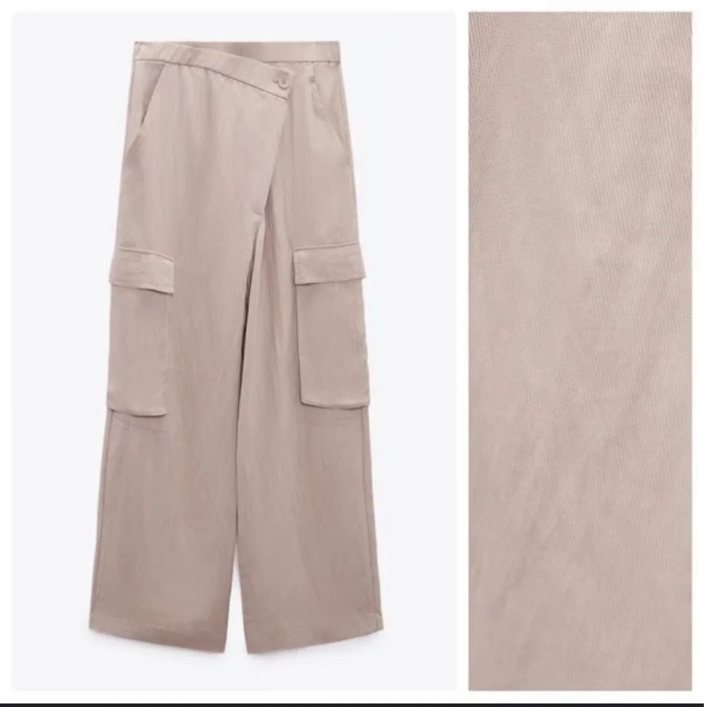 Zara Beige Cargo Pants