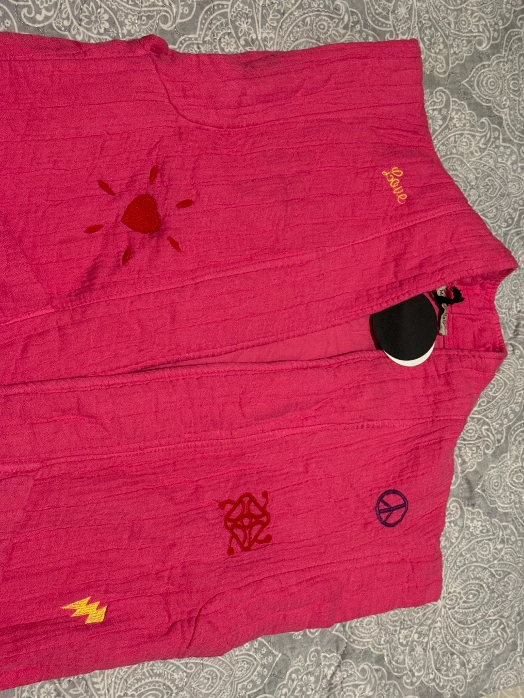 Pink Embroidered Vest Made in Italy image indicator(2)