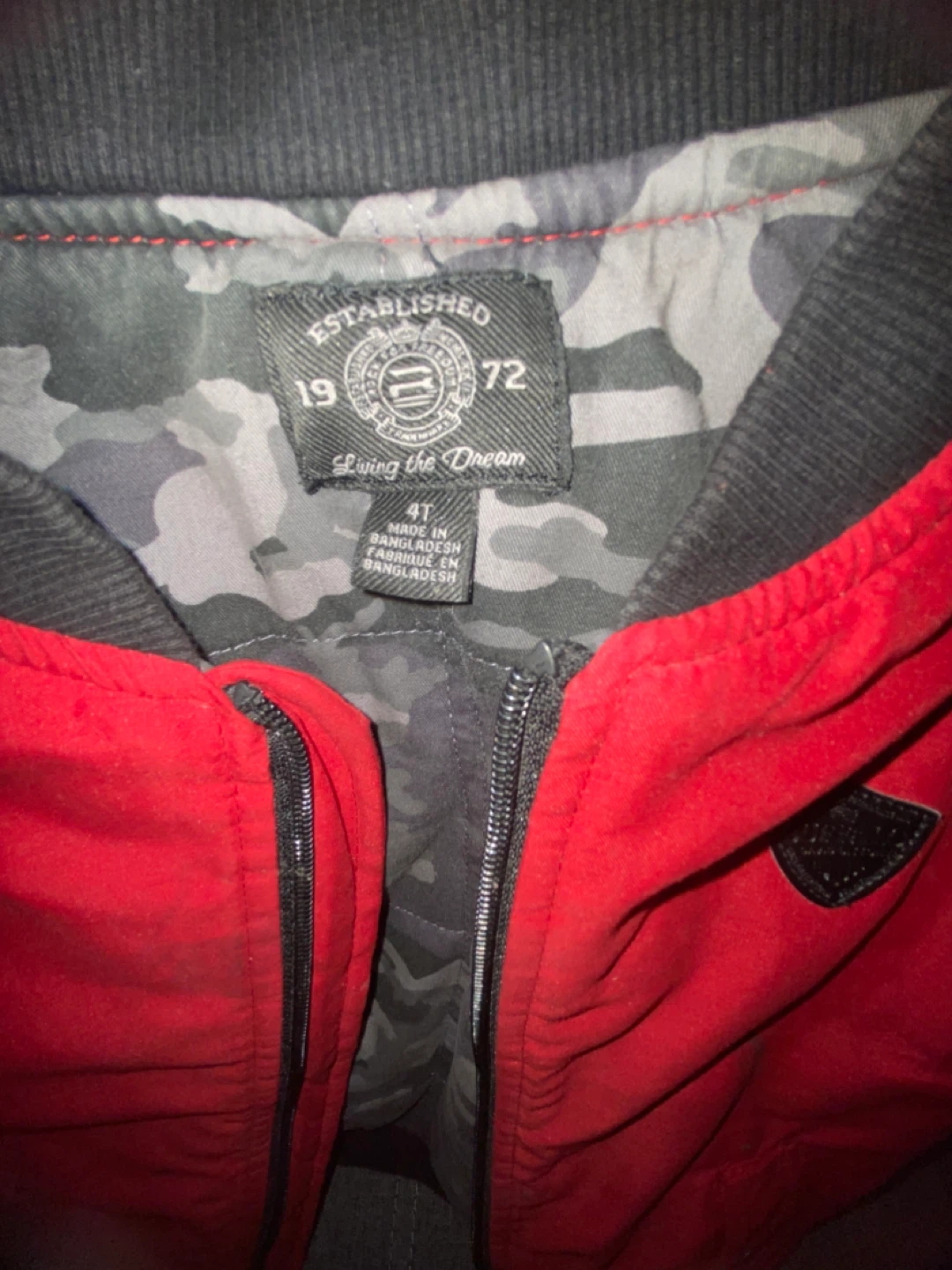Boys Red Bomber Jacket & Old Navy Vest - Size 4T & 6-7 - photo 2