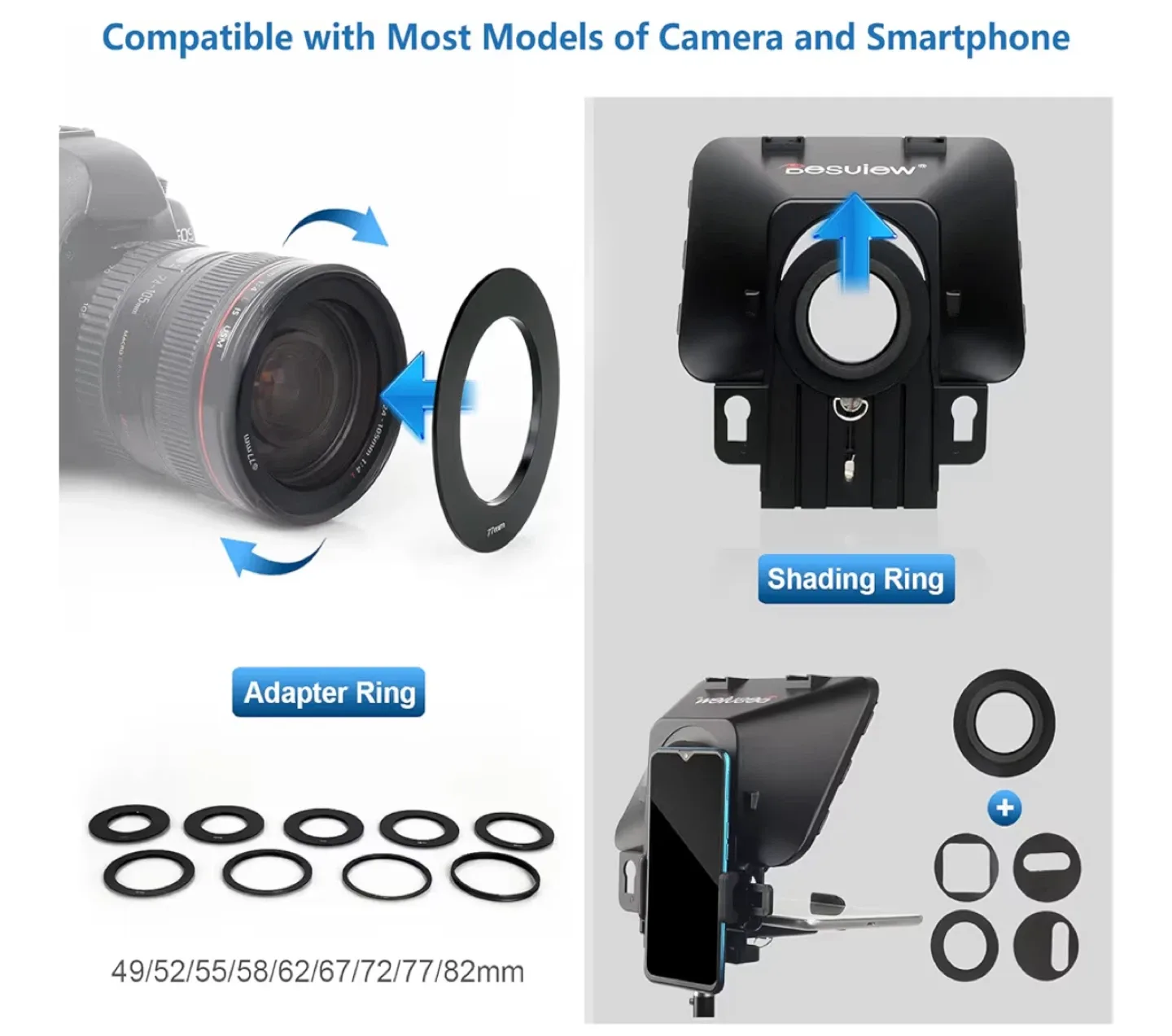 Desview T3 Teleprompter for Smartphone/Tablet/DSLR image indicator(6)