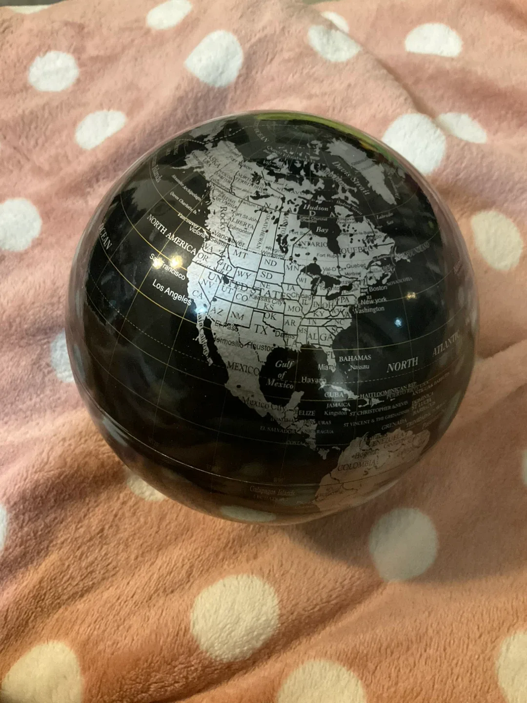 Black and Silver Decorative Globe