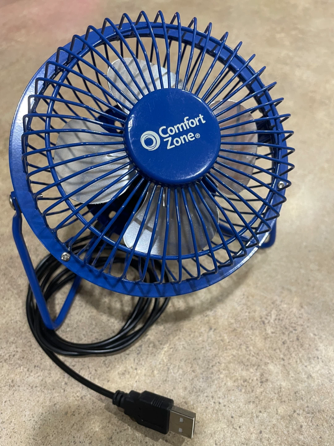 Comfort Zone Blue USB Desk Fan
