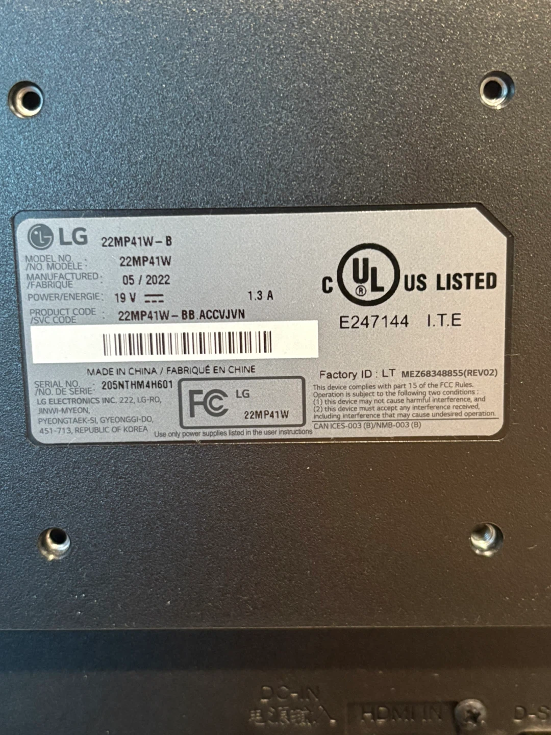LG 22MP41W-B 22-inch Monitor - photo 3