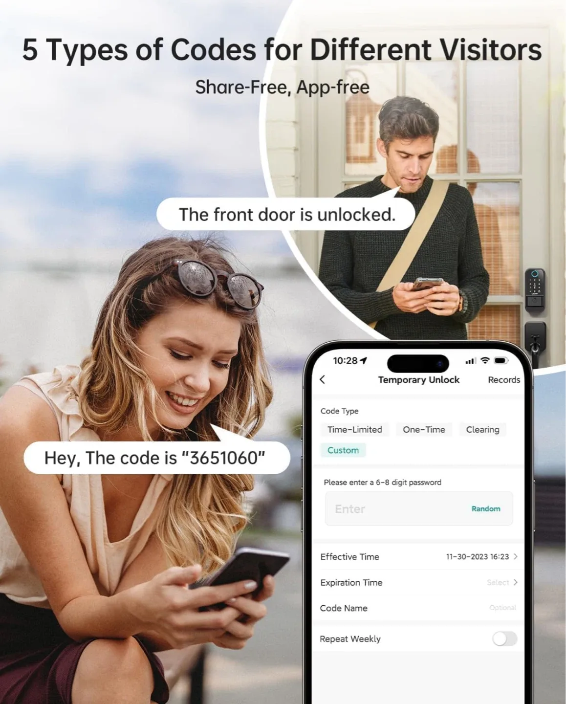 UYF Smart Fingerprint Door Lock - Black image indicator(7)