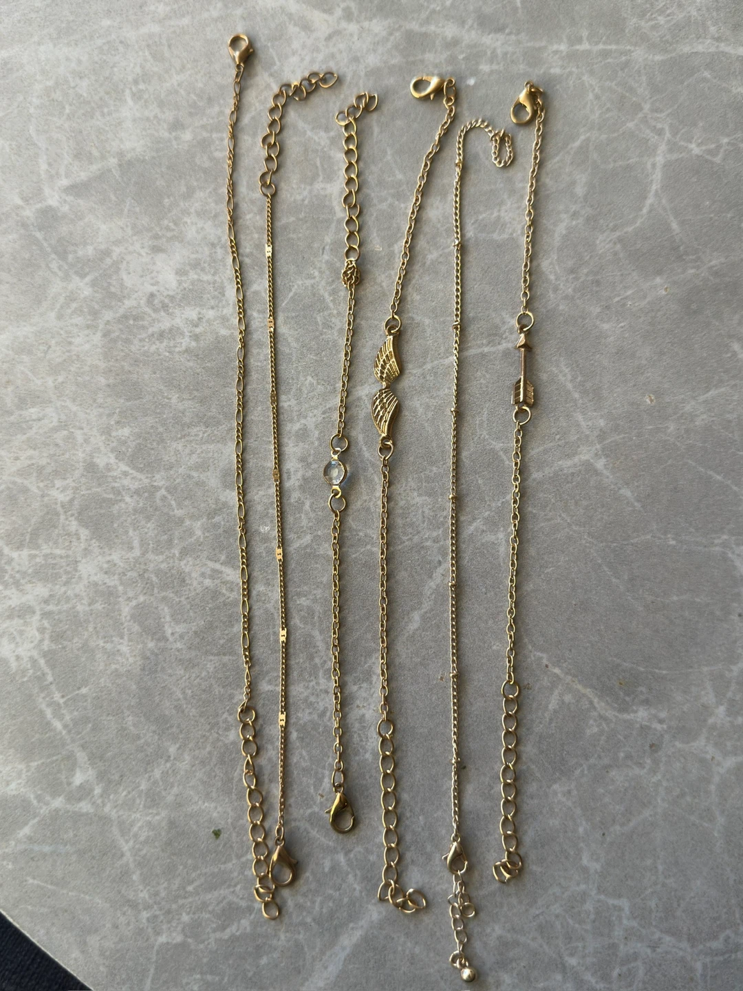 Set of 6 Gold-Tone Bracelets