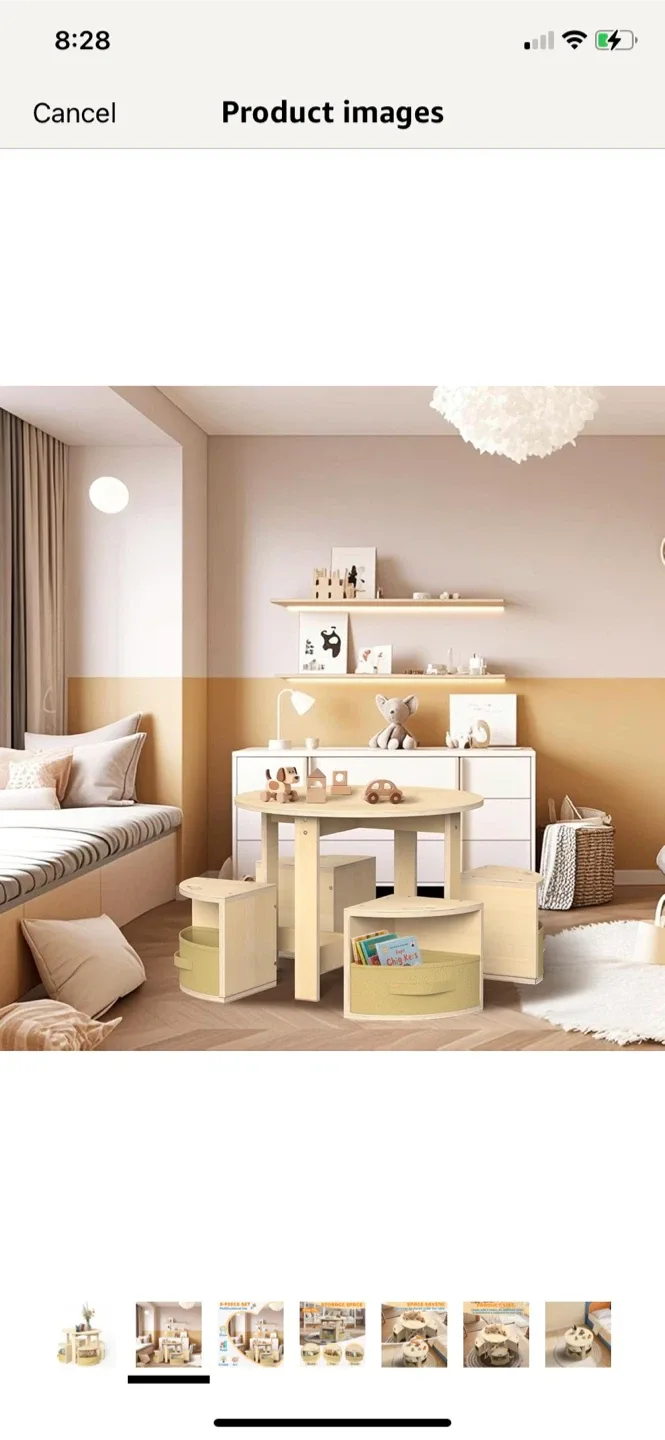 KOTEK Toddler Table & Chair Set with Storage image indicator(2)