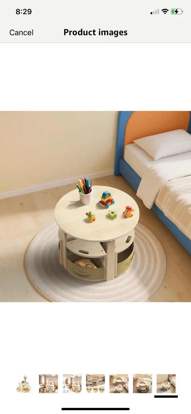 KOTEK Toddler Table & Chair Set with Storage image indicator(7)