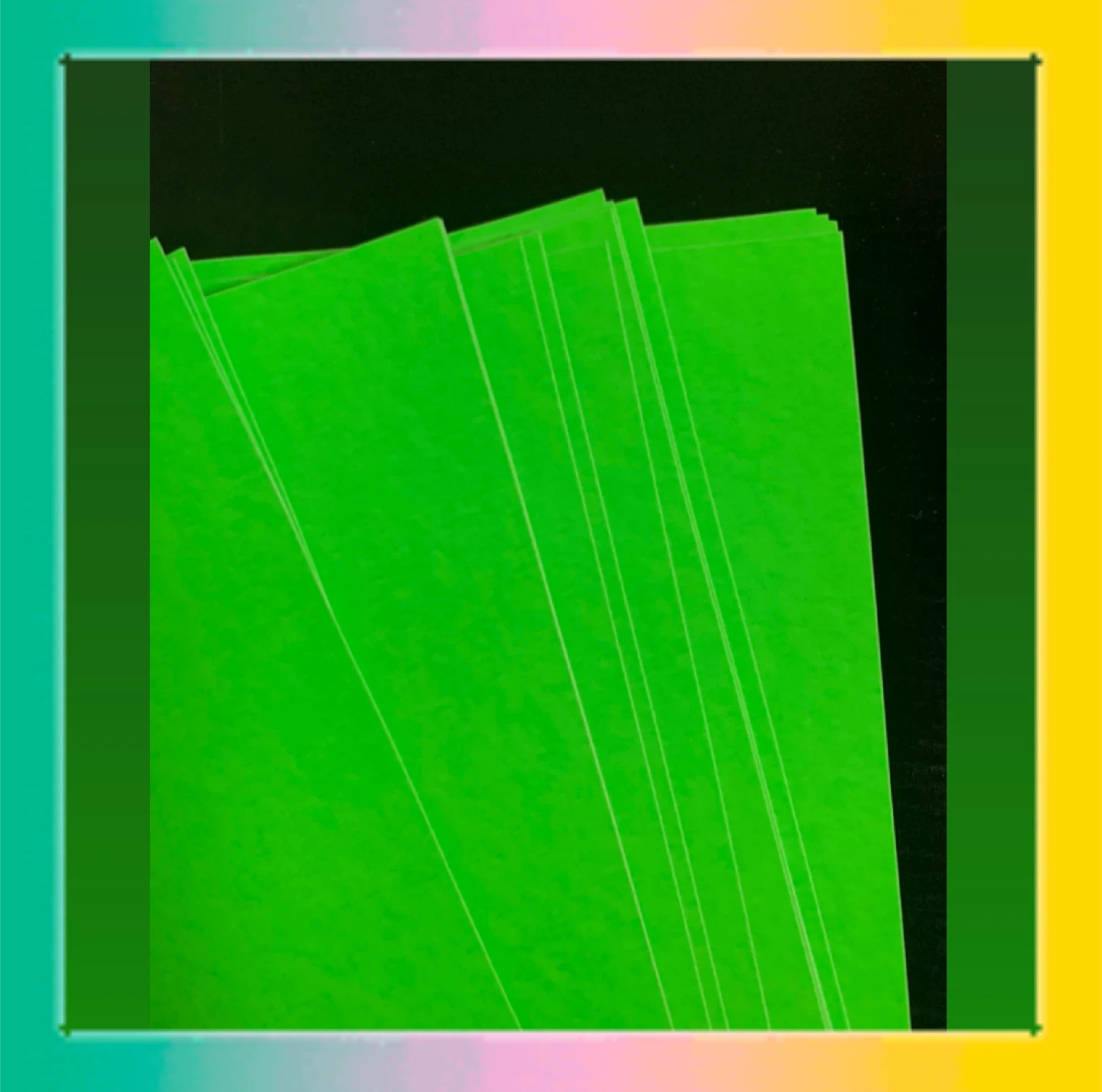 Neon green sticker paper - 8 1/2 x 11