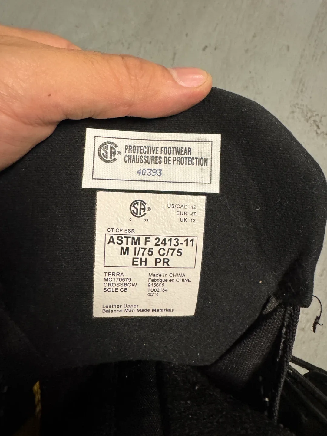 Terra Crossbow Work Boots, US Men's Size 12 image indicator(2)