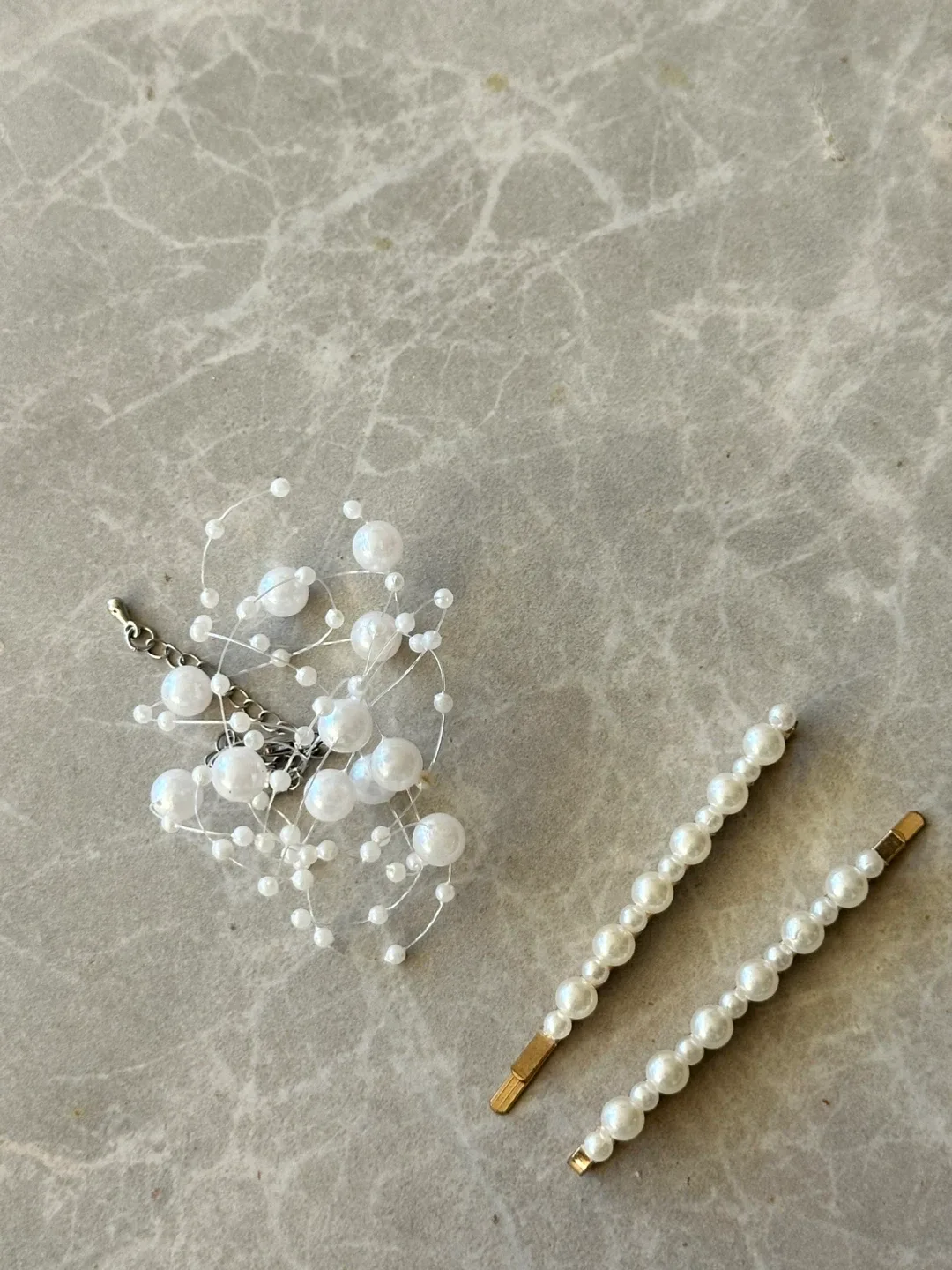 Pearl Hair Accessories and choker