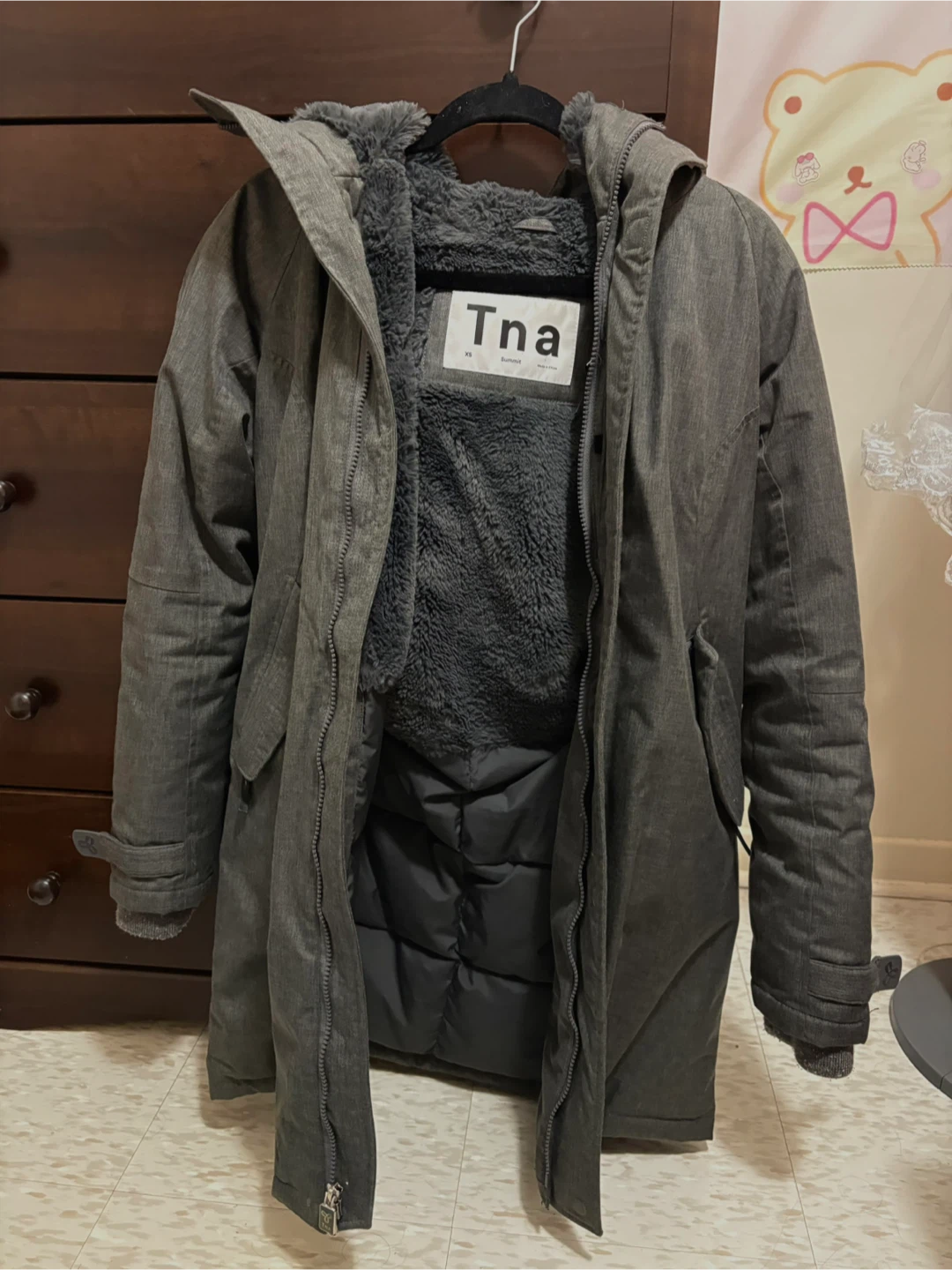 Aritzia Tna Grey Winter Parka/Jacket/Coat Women’s Size XS - photo 2