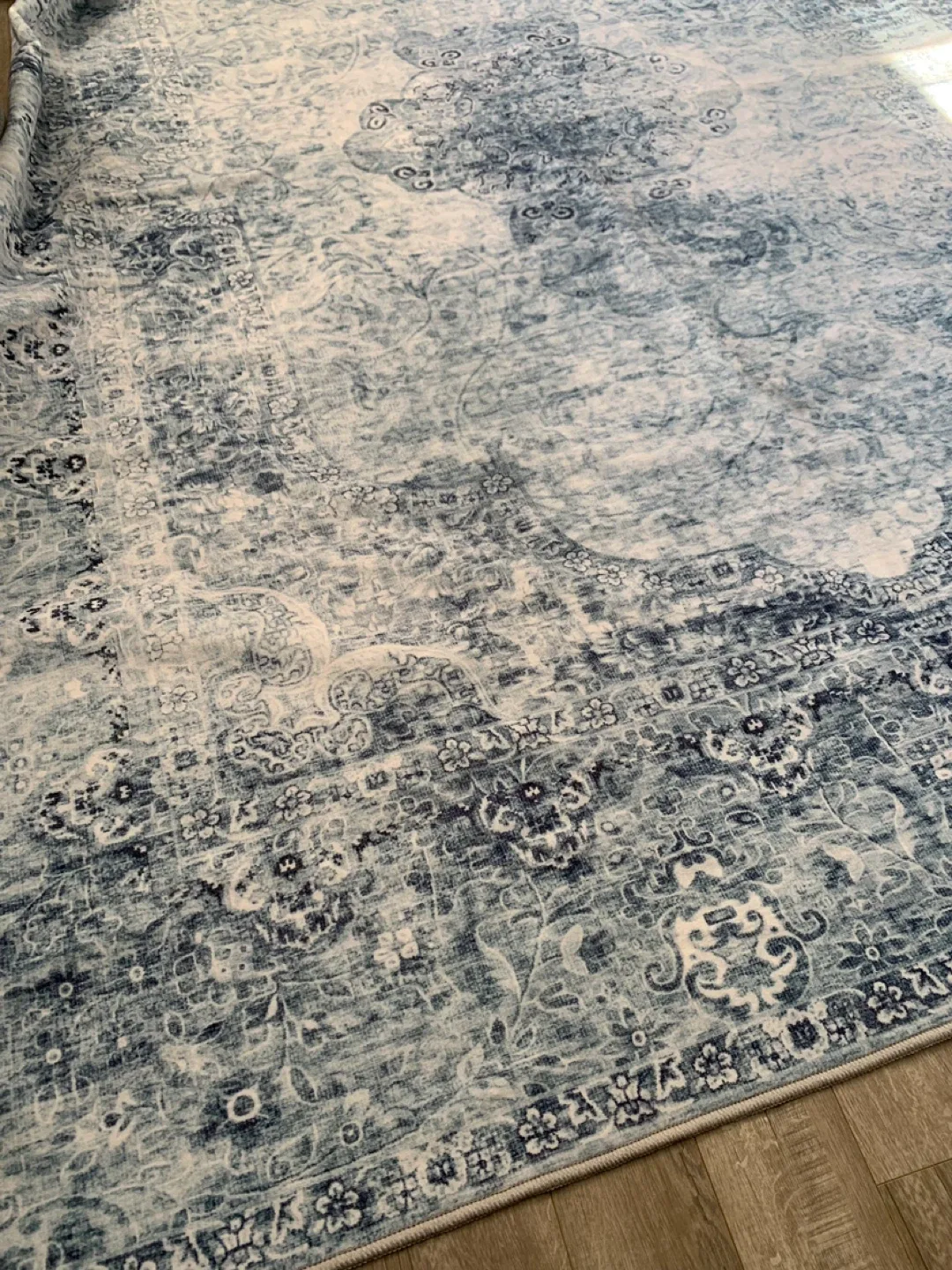 New- 8x10’ Blue Patterned Area Rug thumbnail