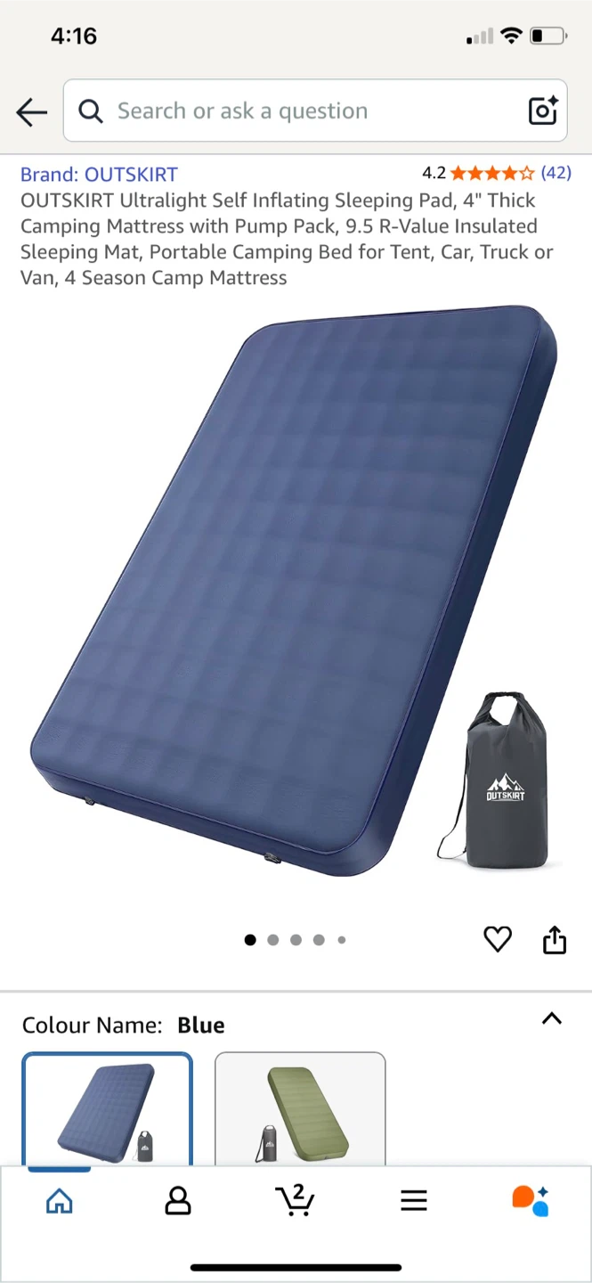 Outskirt Ultralight Sleeping Pad - Blue