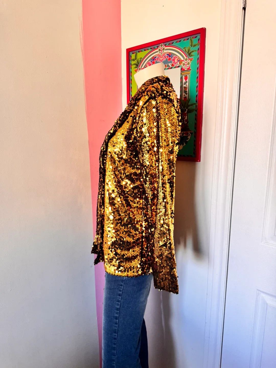 Women’s Gold Sequin Cardigan image indicator(4)