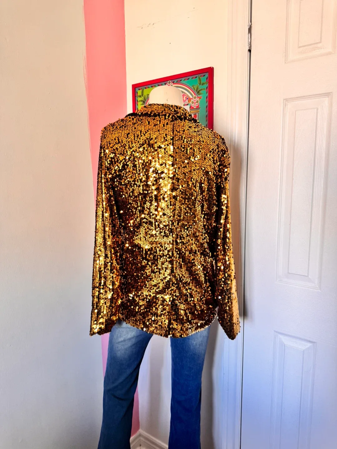 Women’s Gold Sequin Cardigan image indicator(3)