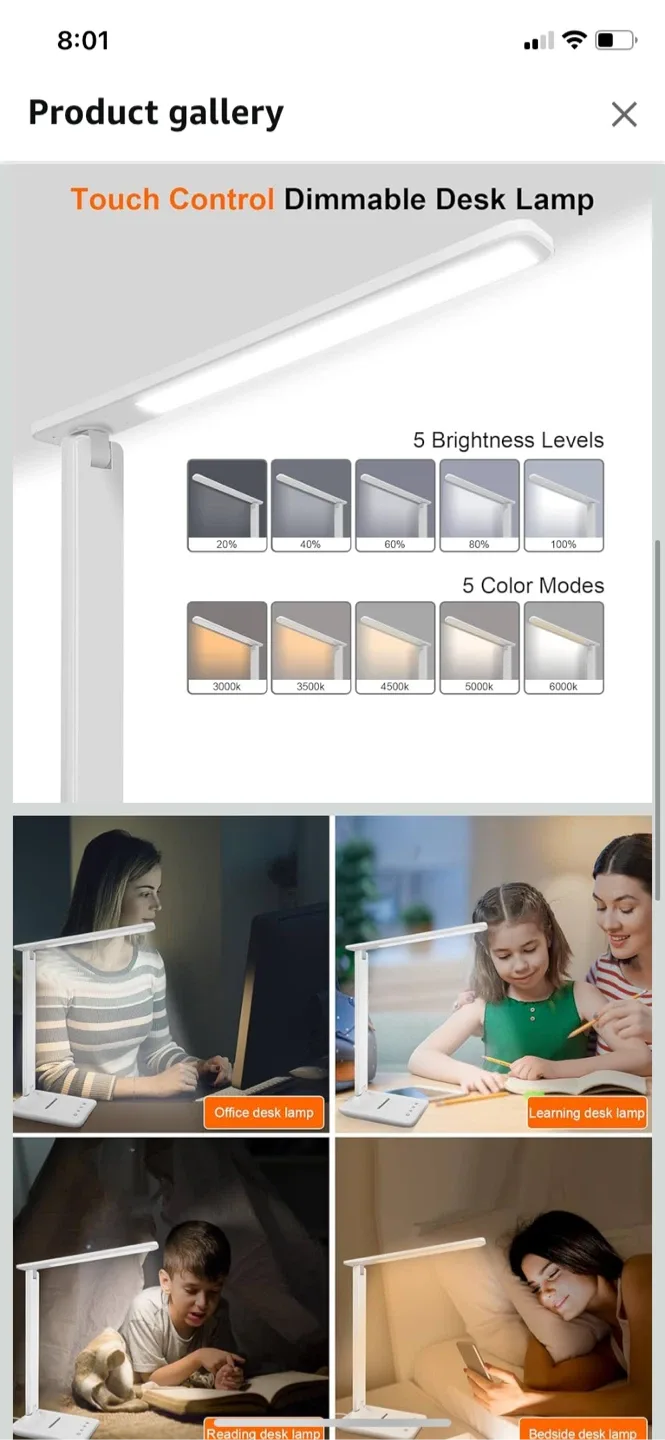 New-LED Desk Lamp - Dimmable Table Lamp image indicator(2)