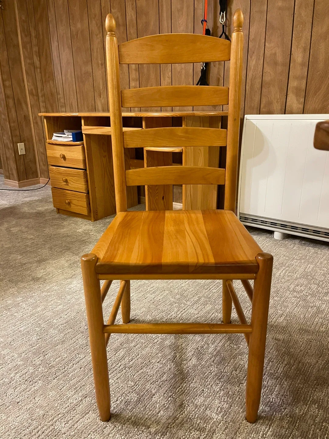 Custom table with wooden Ladderback Chair image indicator(4)