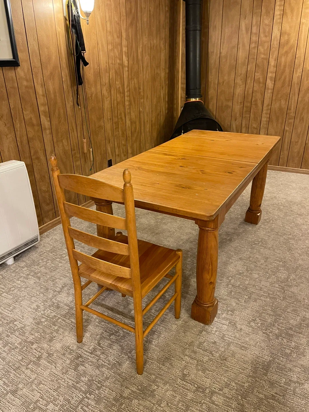 Custom table with wooden Ladderback Chair image indicator(6)