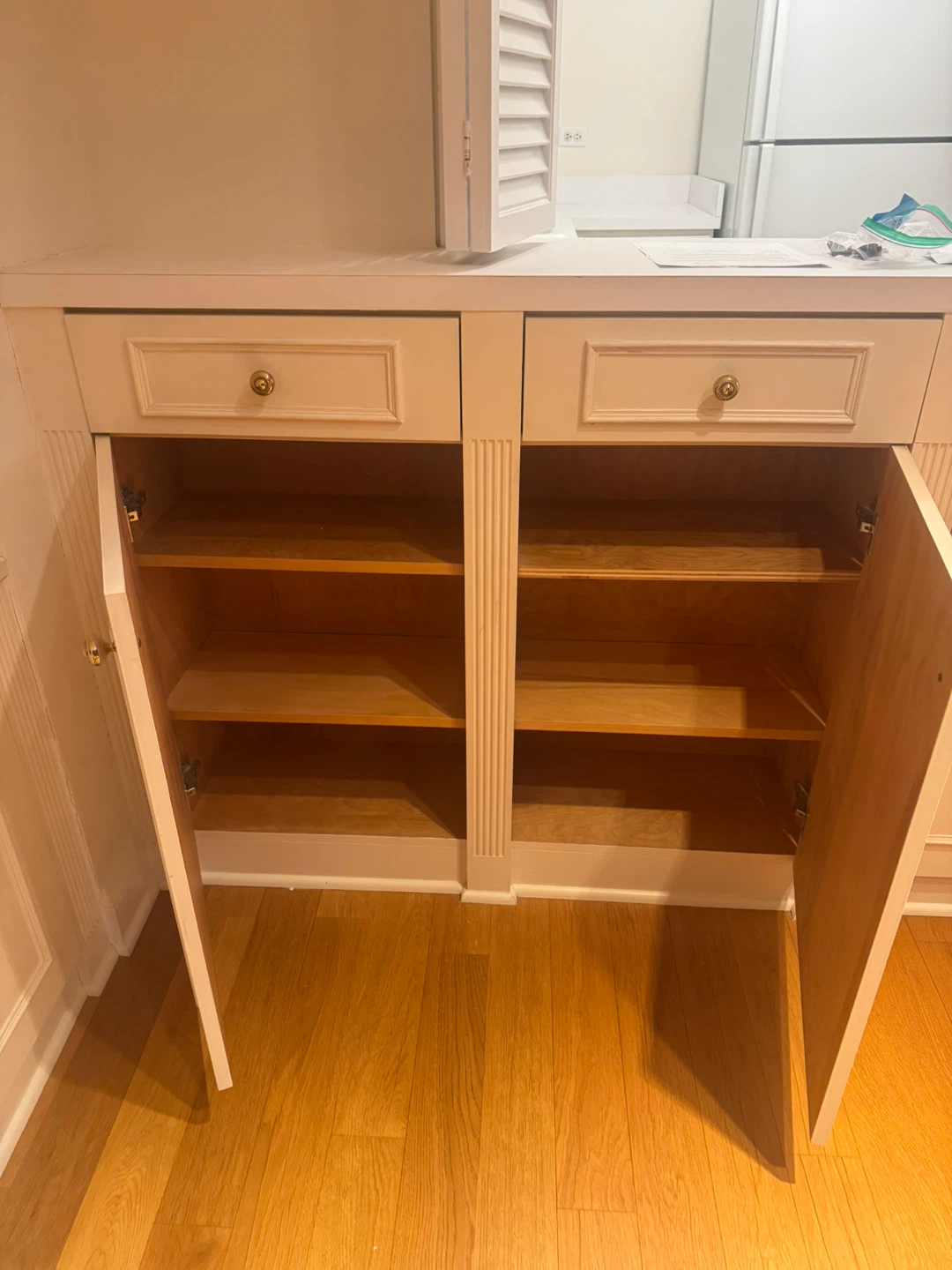 White Cabinet with Drawers - photo 2