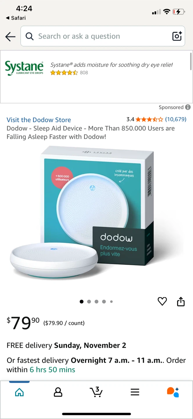 New- Dodow Sleep Aid Device