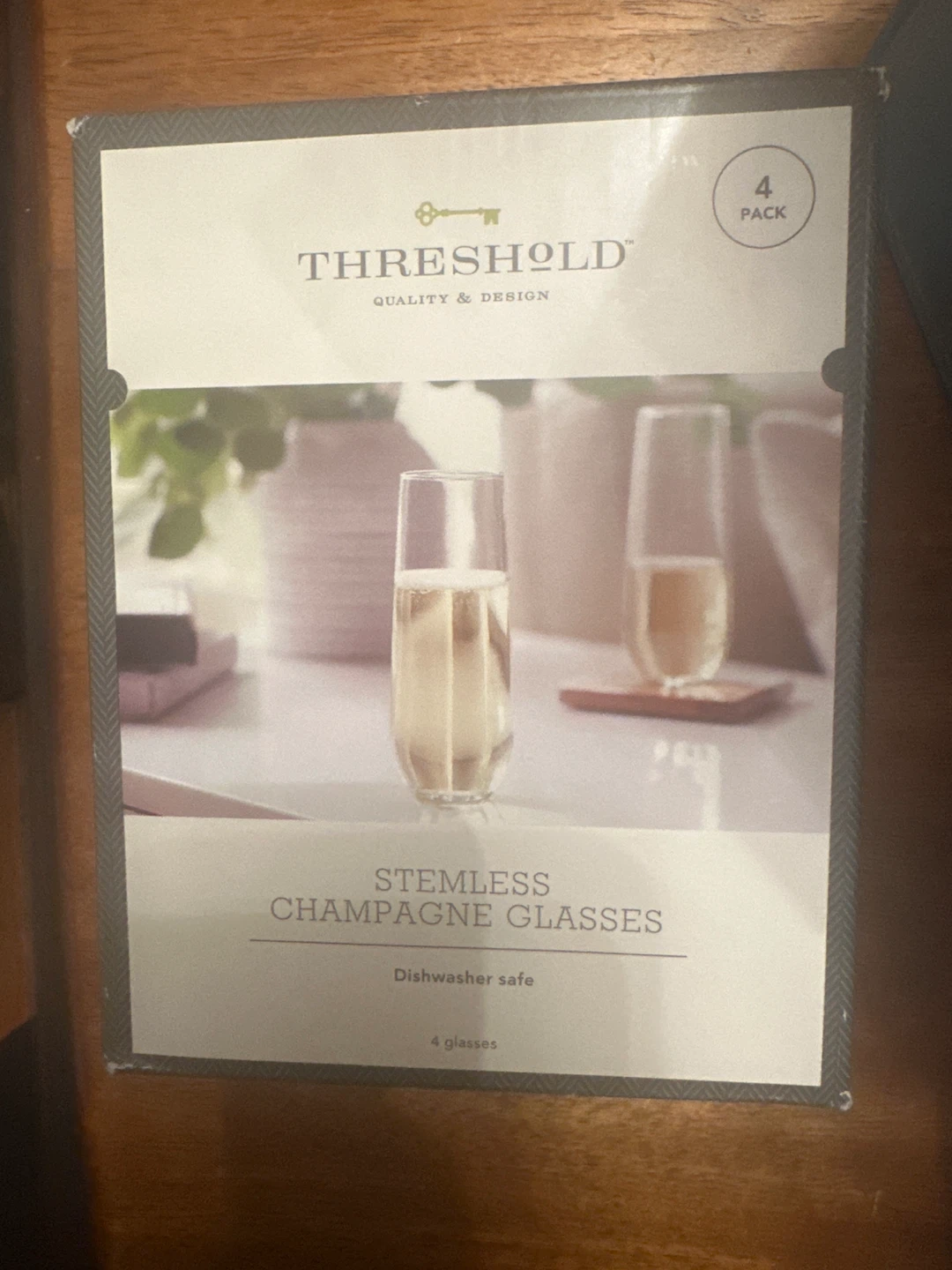 Threshold Stemless Champagne Glasses - 4 Pack