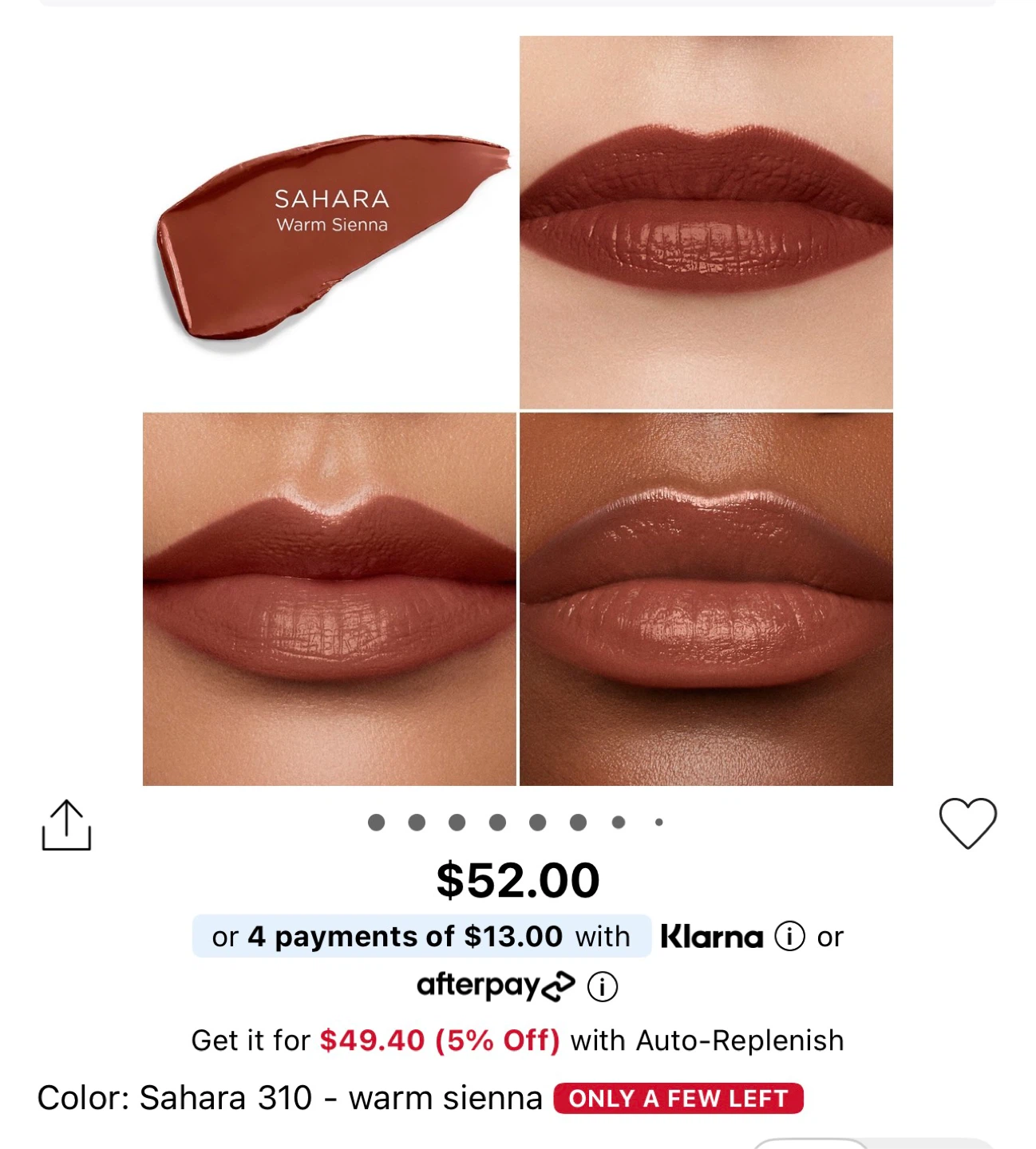 New Unopened Hourglass Unlocked Satin Lipstick - Sahara 310 - photo 3