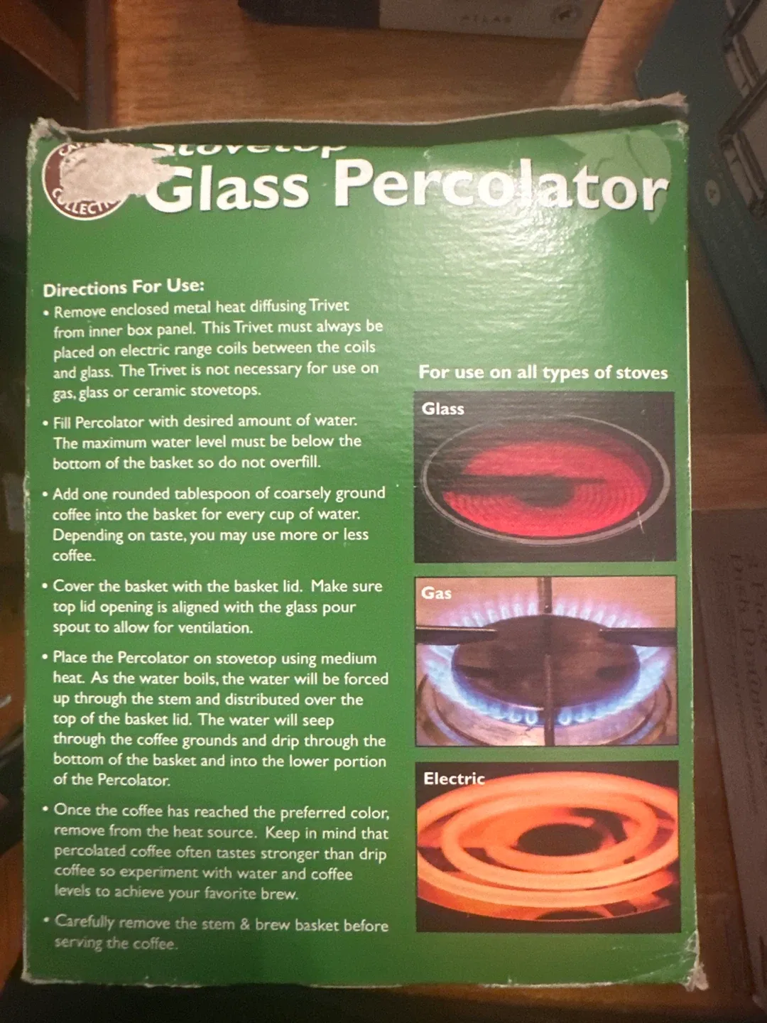 Cafe Brew Stovetop Glass Percolator - 8 Cups image indicator(2)