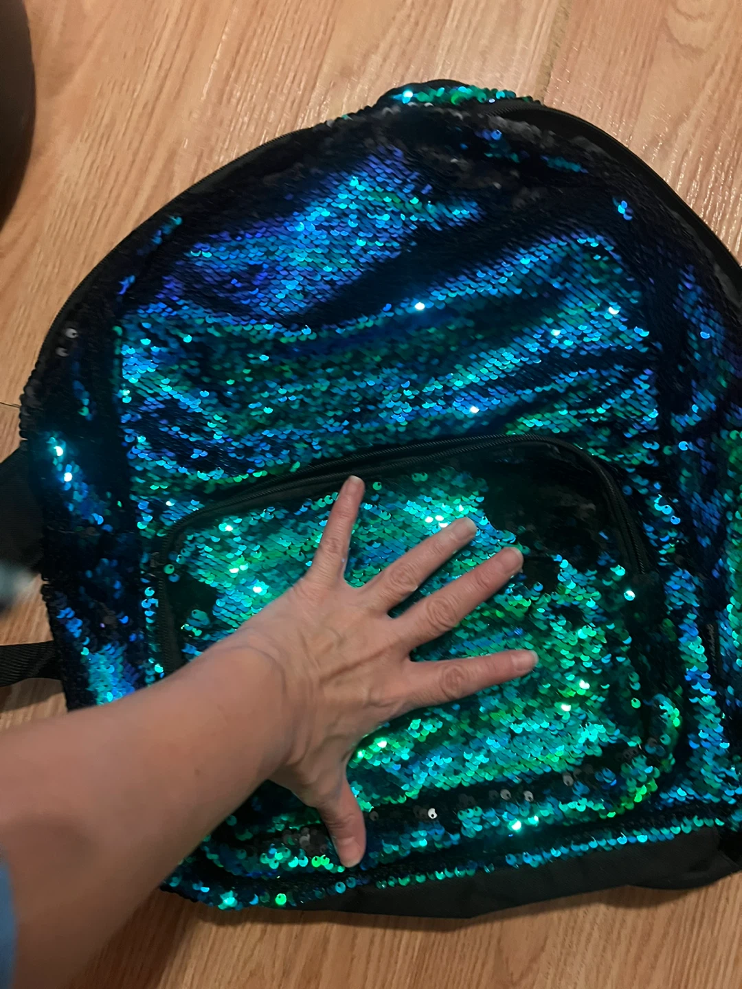 Sequin Backpack - Blue & Green - photo 2