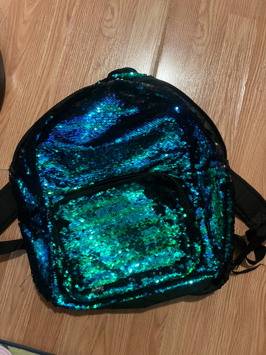 Sequin Backpack - Blue & Green