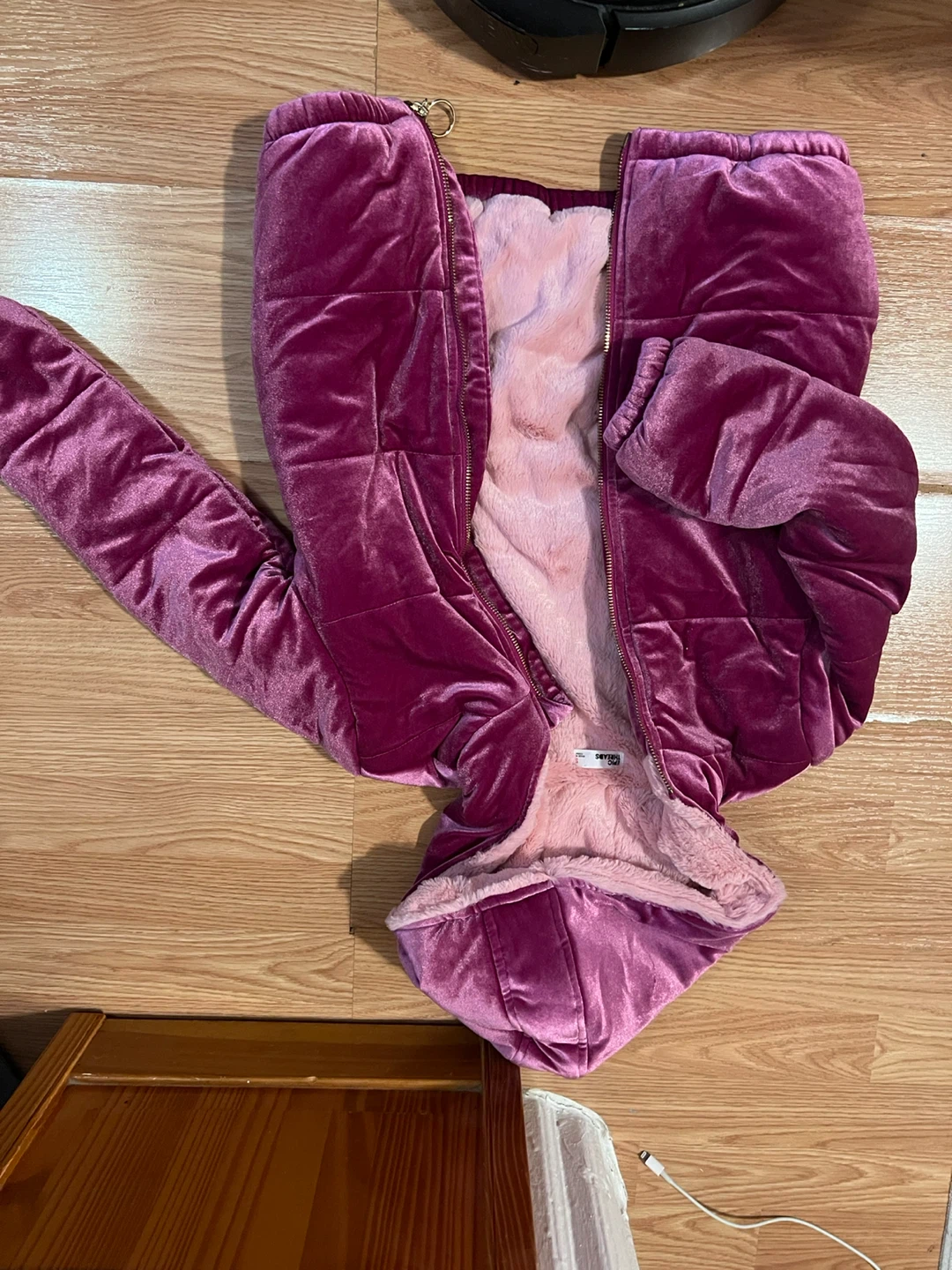 Epic Threads Velvet Puffer Jacket - Size S - photo 3