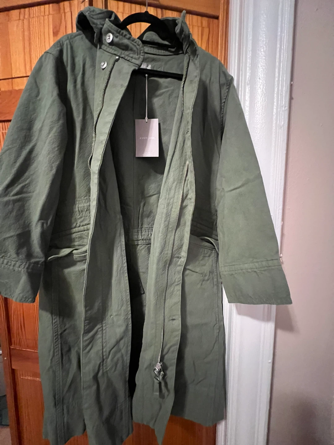 Everlane Green Cotton Parka - New with Tags!