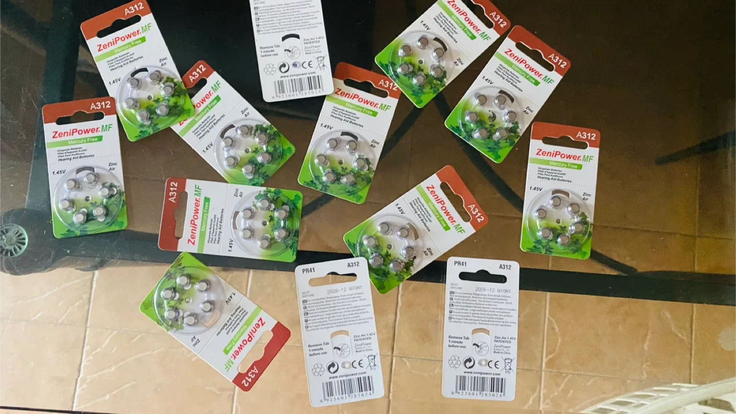 96 each ZeniPower MF A312 Hearing Aid Batteries - New! image indicator(4)