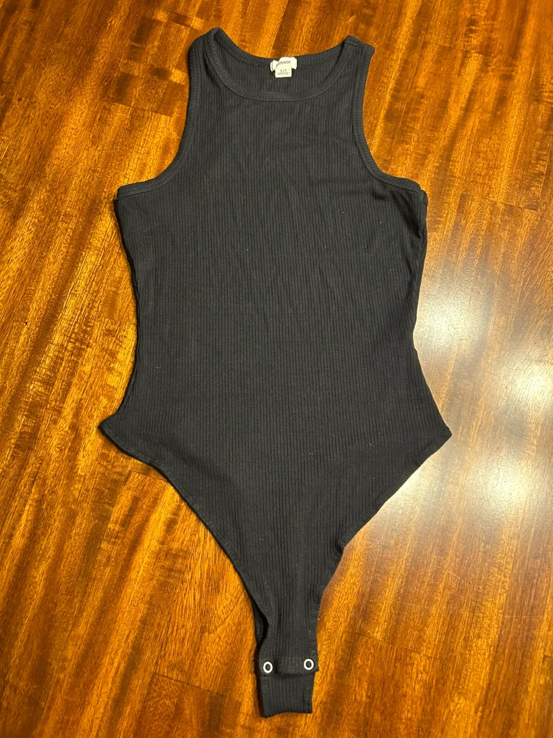 Garage Black Ribbed Bodysuit - Size P/S image indicator(2)