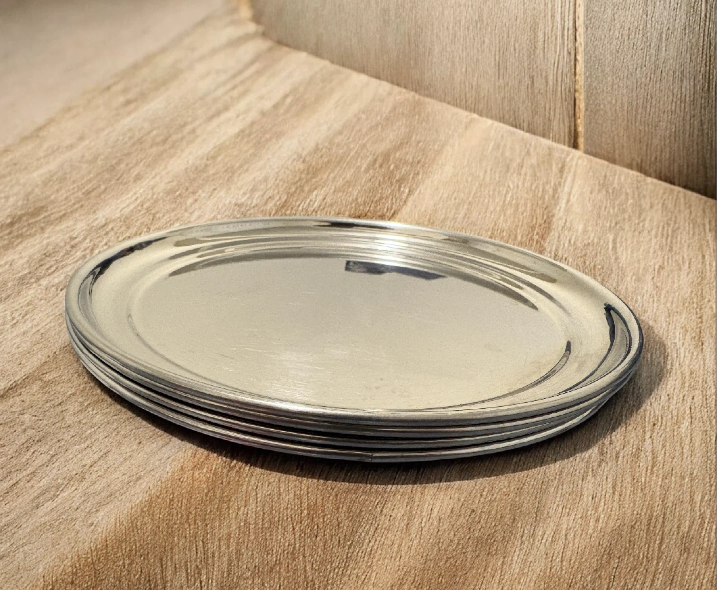 Stainless Steel Plates & Glasses Set - photo 2