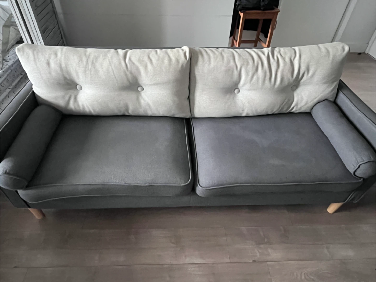 Gray Sofa with Cushions - photo 3