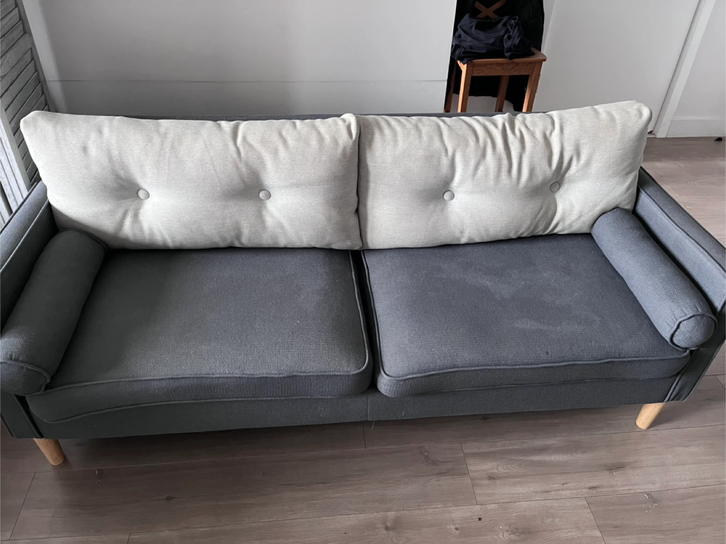 Gray Sofa with Cushions - photo 4